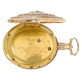 Magnificent English gold diamond-set duplex watch Circa 1800