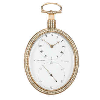 Magnificent English gold diamond-set duplex watch Circa 1800