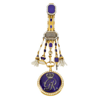 An English verge watch with matching chatelaine Circa 1700