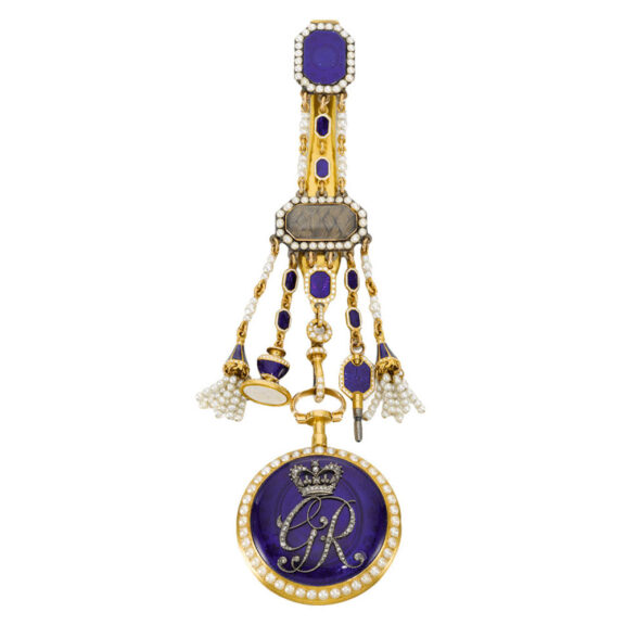 An English verge watch with matching chatelaine Circa 1700