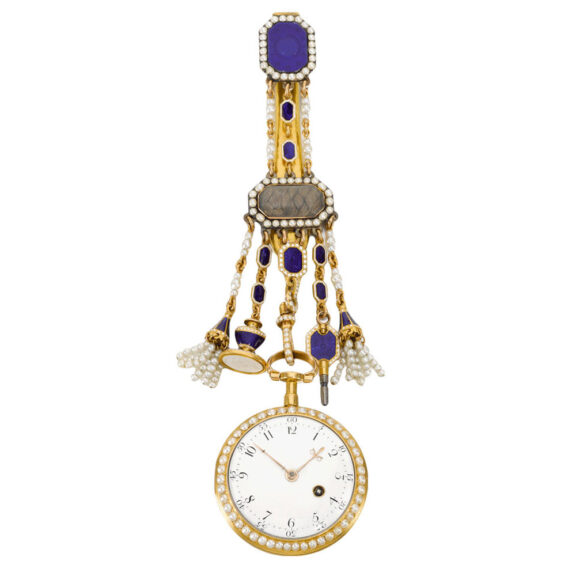 An English verge watch with matching chatelaine Circa 1700 An English verge watch with matching chatelaine Circa 1700