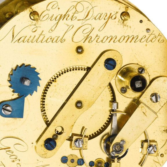 An English 8-day chronometer in gilt-metal case Circa 1800 An English 8-day chronometer in gilt-metal case Circa 1800