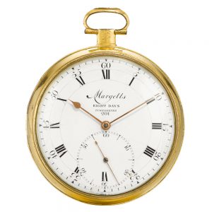 An English 8-day chronometer in gilt-metal case Circa 1800