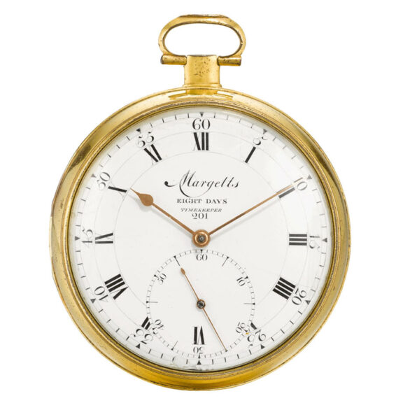 An English 8-day chronometer in gilt-metal case Circa 1800