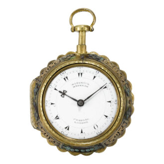 English gilt-metal and horn minute repeating watch Circa 1780