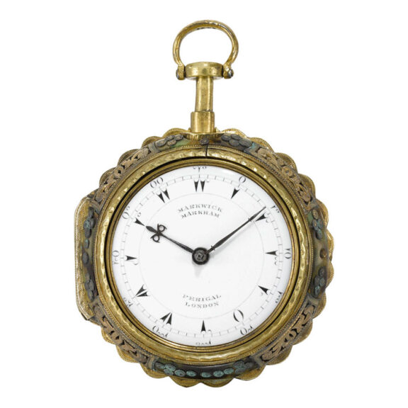 English gilt-metal and horn minute repeating watch Circa 1780
