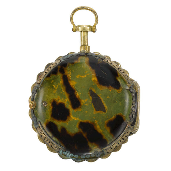 English gilt-metal and horn minute repeating watch Circa 1780 English gilt-metal and horn minute repeating watch Circa 1780