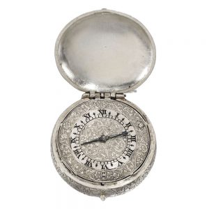An English rare and small silver verge watch Circa 1645-1650
