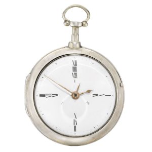 An English rare silver verge watch with Franklin dial Circa 1808