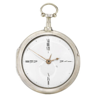 An English rare silver verge watch with Franklin dial Circa 1808
