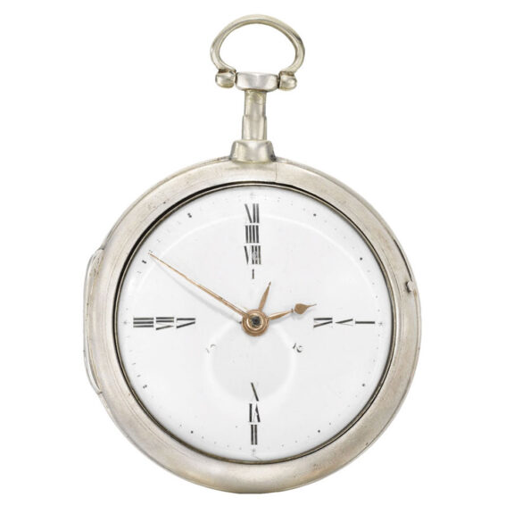 An English rare silver verge watch with Franklin dial Circa 1808