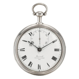 An English silver pocket chronometer with deck box Circa 1817
