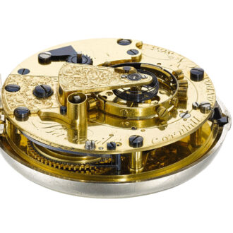 An English silver pocket chronometer with deck box Circa 1817