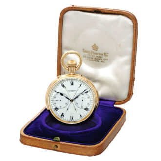 English minute repeating chronograph with tourbillon Circa 1902