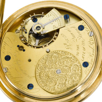 An English fine, rare and large gold lever watch Circa 1897