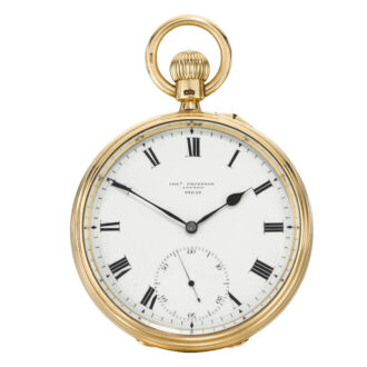 An English fine, rare and large gold lever watch Circa 1897