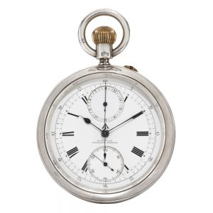 English silver 34 minute carrousel chronograph Circa 1906
