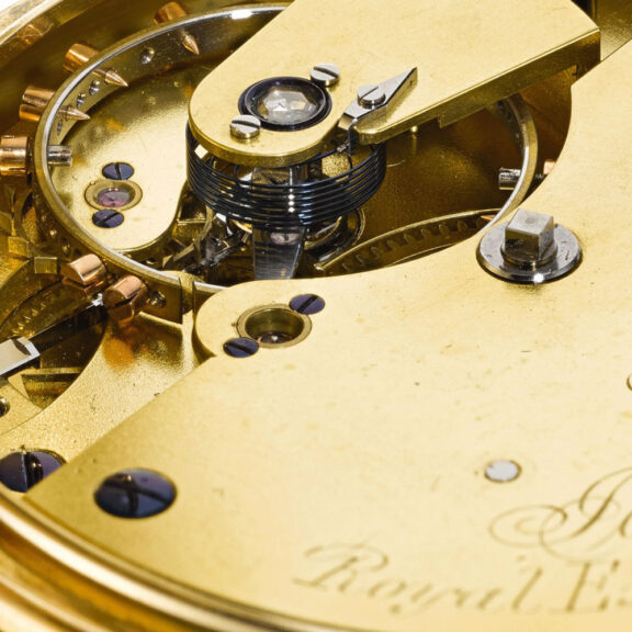 Rare English 18K gold chronometer with power reserve Circa 1875 Rare English 18K gold chronometer with power reserve Circa 1875