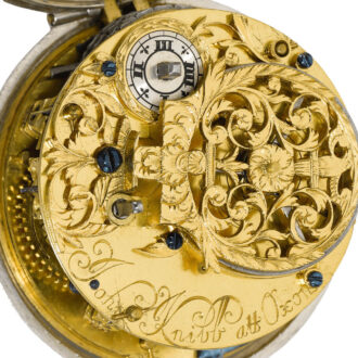 A rare English silver and tortoiseshell verge Circa early 1680