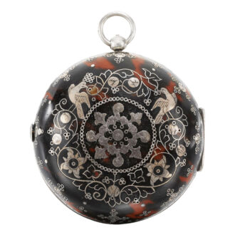 Rare English silver and tortoiseshell verge watch Circa 1680