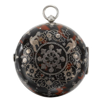 A rare English silver and tortoiseshell verge Circa early 1680