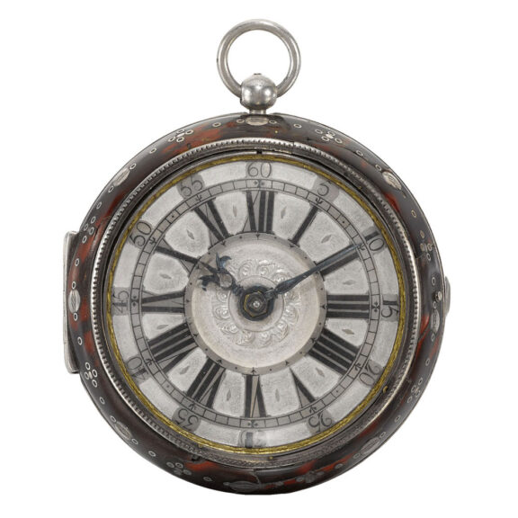 A rare English silver and tortoiseshell verge Circa early 1680 A rare English silver and tortoiseshell verge Circa early 1680