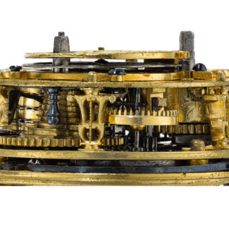 An English hour striking two-train verge clock watch Circa 1695