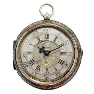 An English verge, tortoiseshell, date, mock pendulum Circa 1700