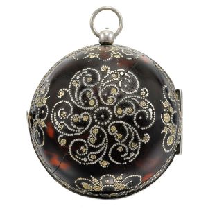 An English verge, tortoiseshell, date, mock pendulum Circa 1700