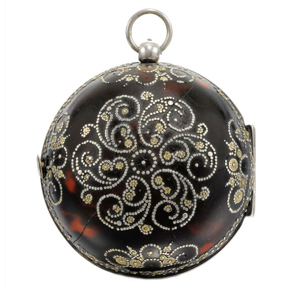 An English verge, tortoiseshell, date, mock pendulum Circa 1700
