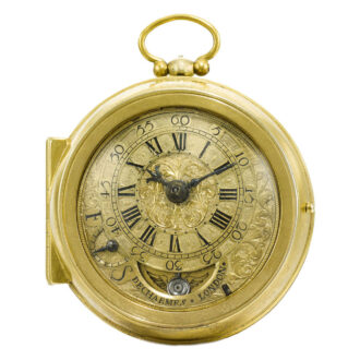 An English rare silver gilt verge with mock pendulum Circa 1710