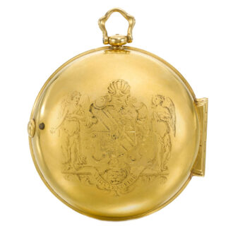A fine English 20 carat gold pair cased verge watch Circa 1717