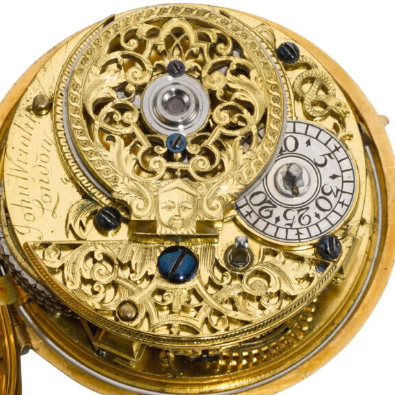 A fine English 20 carat gold pair cased verge watch Circa 1717 A fine English 20 carat gold pair cased verge watch Circa 1717
