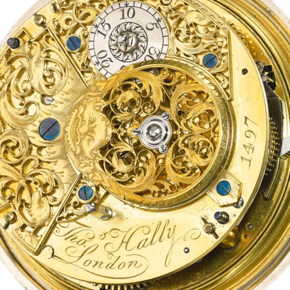 Enghlish rare quarter repeating cylinder coach watch Circa 1753 Enghlish rare quarter repeating cylinder coach watch Circa 1753