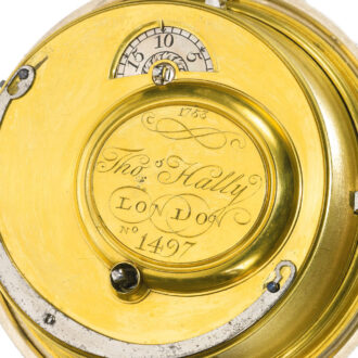 Enghlish rare quarter repeating cylinder coach watch Circa 1753