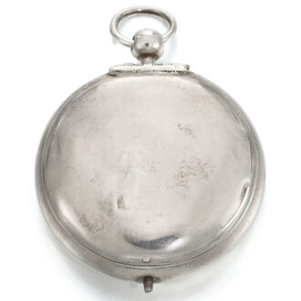 An English silver verge with engraved Julian calendar Circa 1650