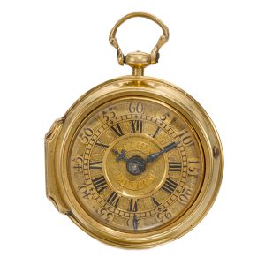 A very rare English gold miniature pair cased verge Circa 1730