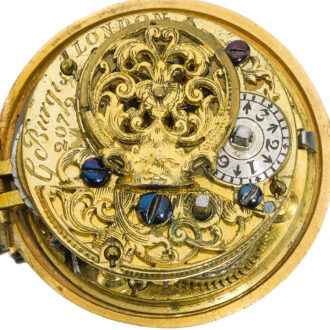 A very rare English gold miniature pair cased verge Circa 1730