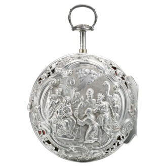 English triple cased half quarter repeating, alarm verge Circa 1756