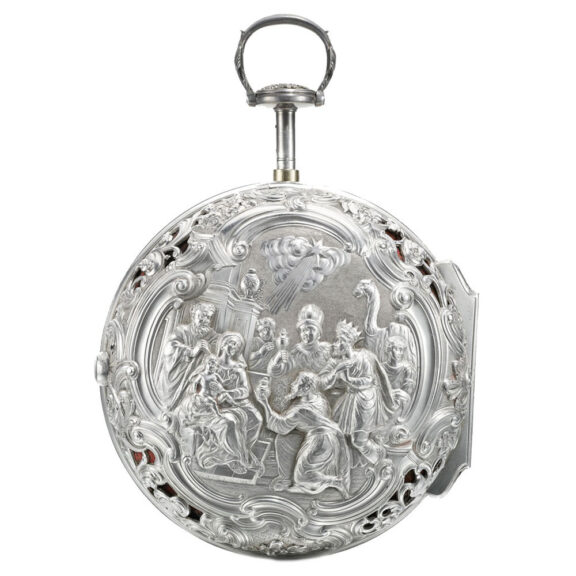 English triple cased half quarter repeating, alarm verge Circa 1756