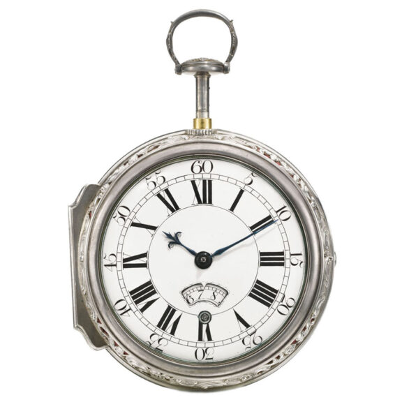 English triple cased half quarter repeating, alarm verge Circa 1756 English triple cased half quarter repeating, alarm verge Circa 1756