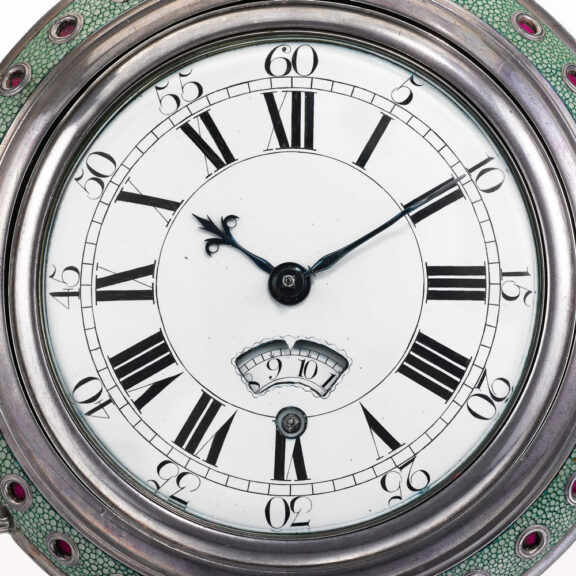 English triple cased half quarter repeating, alarm verge Circa 1756 English triple cased half quarter repeating, alarm verge Circa 1756