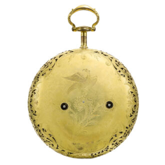 An English large quarter striking cylinder coach watch Circa 1785