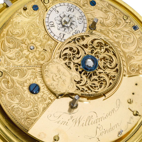 An English large quarter striking cylinder coach watch Circa 1785 An English large quarter striking cylinder coach watch Circa 1785