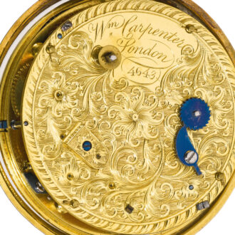 A rare English watch with olychrome enamel painting Circa 1785