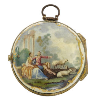 An English gilt-metal and enamel verge watch Circa 1770