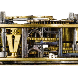An English silver hour striking coach watch with alarm Circa 1655