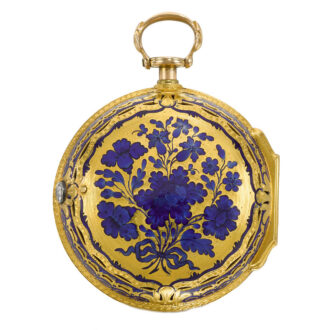 An English gold and enamel quarter repeating watch Circa 1765