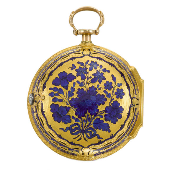 An English gold and enamel quarter repeating watch Circa 1765