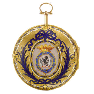 An English superb gold and enamel cylinder watch Circa 1770